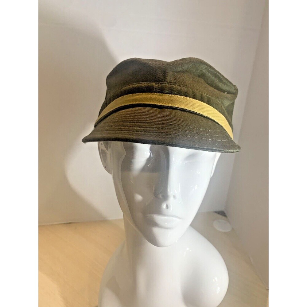 Ambler Women's  Green with Yellow accents Newsboy Cap Adjustable Hook & Loop